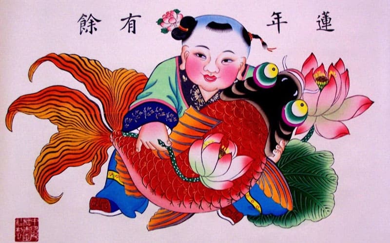 Chinese New Year Decorations Chinese New Year Painting Nian Nian You Yu