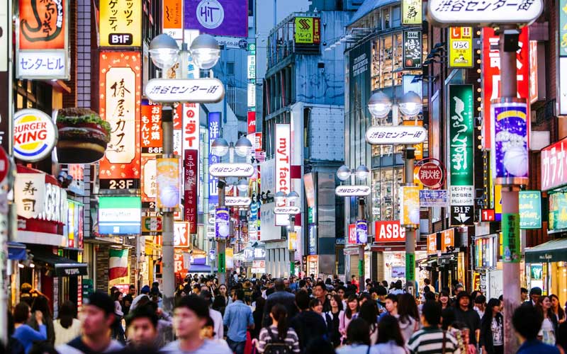 Busy Shibuya Crossing Tokyo
